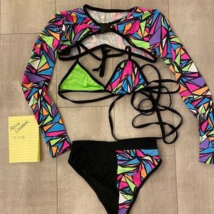 iheartraves + Rolita Couture geo shapes Utopia 3 piece set